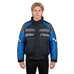 GS GOLD RACING JACKET BLACK BLUE MEN'S XL